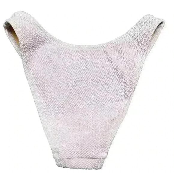 J.CREW Textured Curved-Waist Cheeky Bikini Bottom High Cut Lavender Size Small - Picture 2 of 4